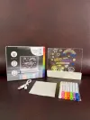 Cross-border new product LED illuminated painting board, DIY graffiti acrylic double painting board, dynamic display children's illuminated painting board full image